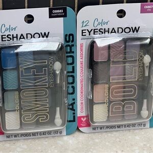 L.A. Colors Smokey and Bold 12-Color Eyeshadow Set of 2.